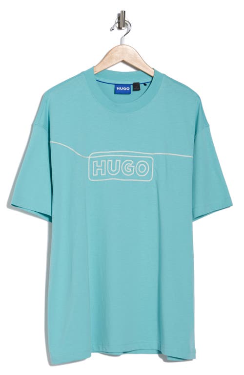 Hugo Boss Men's Noideryo Relaxed Fit Short Sleeve Crewneck Logo Graphic T-shirt In Blue