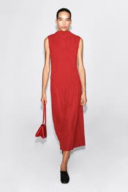 COS Pleated Jacquard Sleeveless Maxi Dress