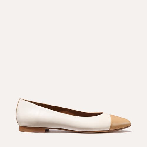 Margaux The Cap-toe Pointe In Ivory And Toffee
