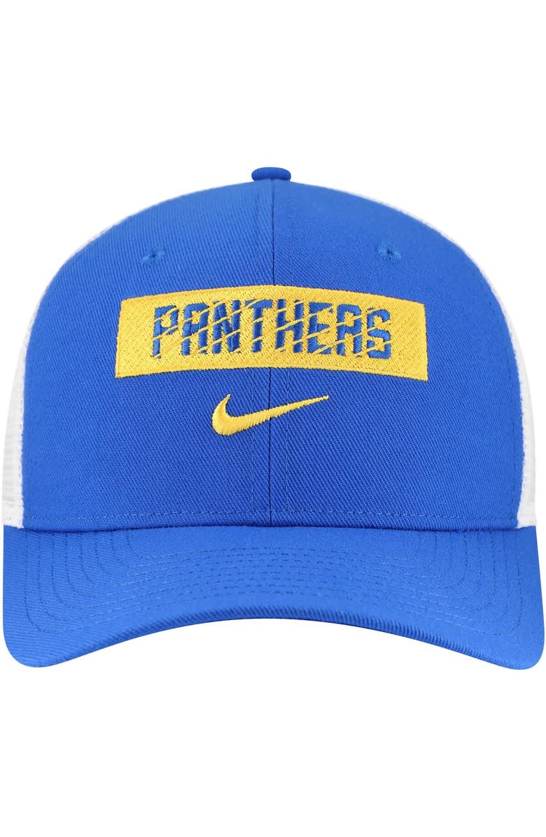 Nike Men's Nike Royal Pitt Panthers 2024/25 Sideline Rise Trucker Adjustable Hat, Alternate, color, Royal