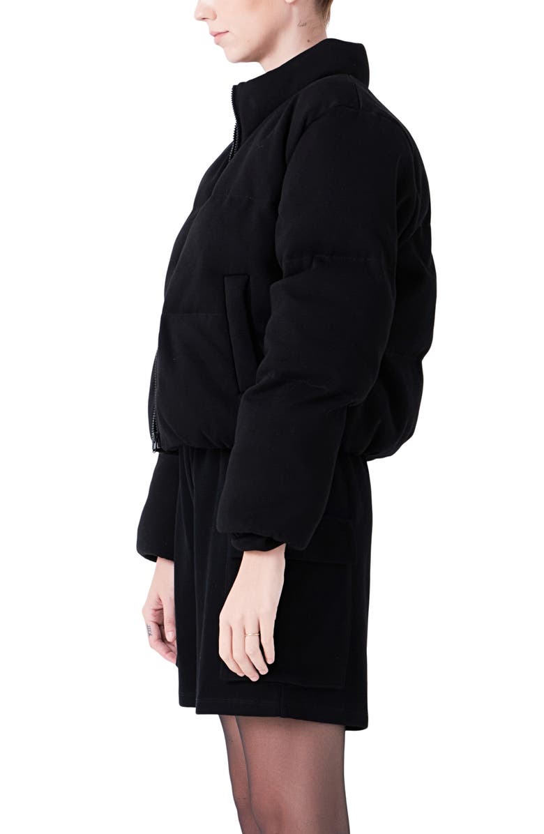 Grey Lab Knit Puffer Jacket, Alternate, color, Black