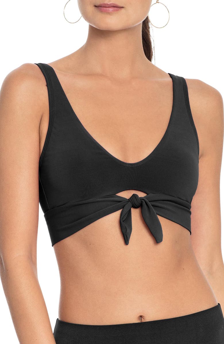 Robin Piccone Ava Knot Front Bikini Top, Main, color, 