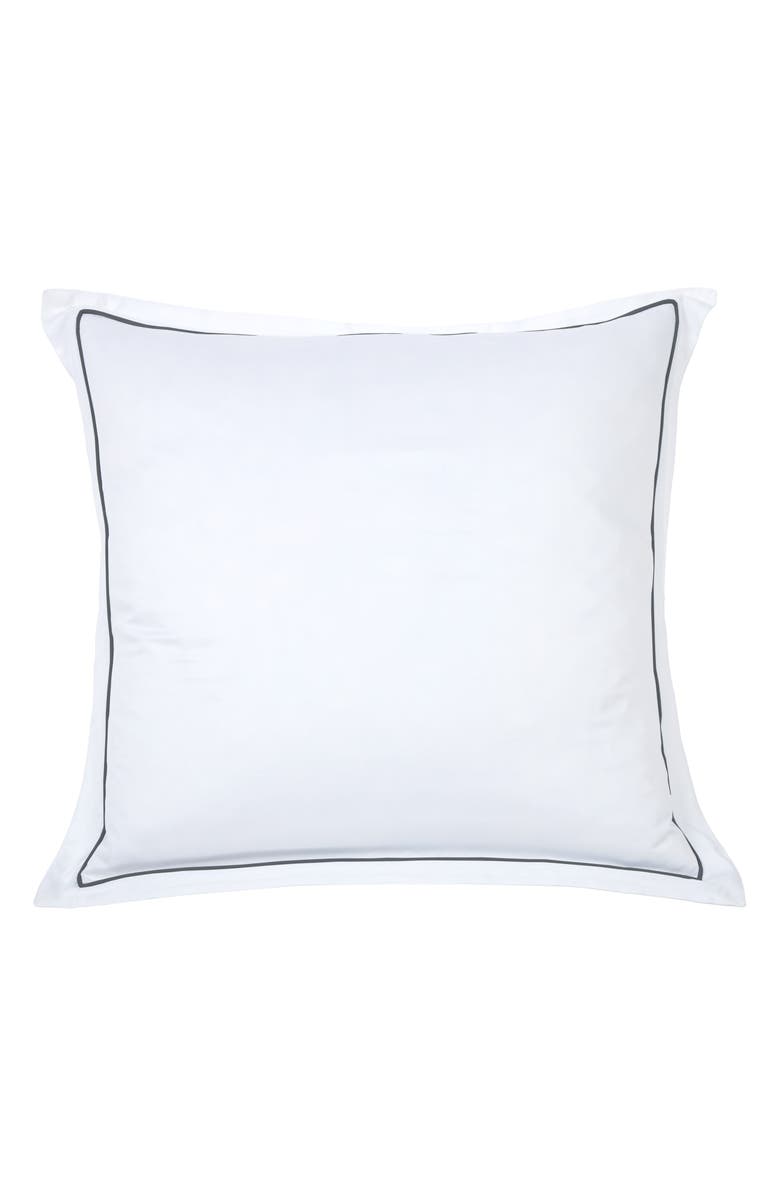 Pom Pom at Home Sheena Sateen Euro Pillow Sham, Main, color, Midnight