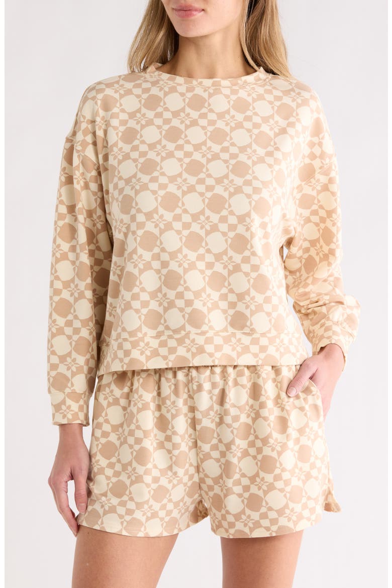 Check Me Out Long Sleeve Rashguard, Main, color, BEIGE/ CREAM