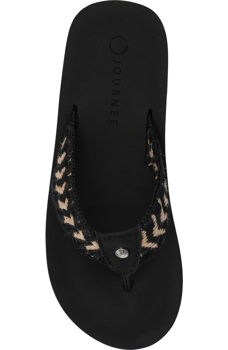 Journee Collection Eloddie Flip Flop, Alternate, color, Black