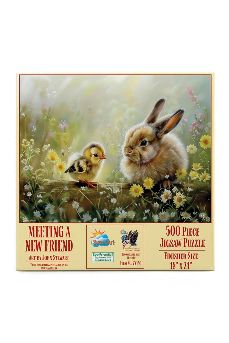 Meeting a New Friend 500 piece Jigsaw Puzzle for Adults, Alternate, color, Multicolor