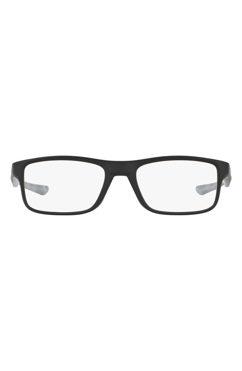 Oakley Plank 2.0 51mm Rectangular Optical Glasses, Main, color, Black
