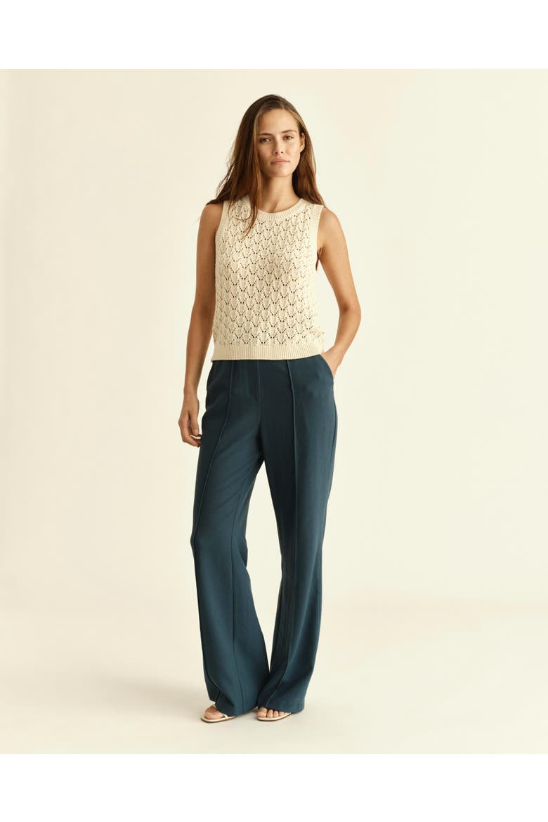 Wesley Crepe Pant, Alternate, color, Deep Teal