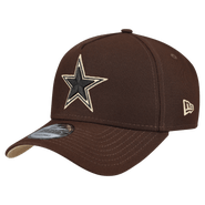 New Era Men's New Era  Dark Brown Dallas Cowboys Burnt Wood A-Frame 9FORTY Adjustable Hat