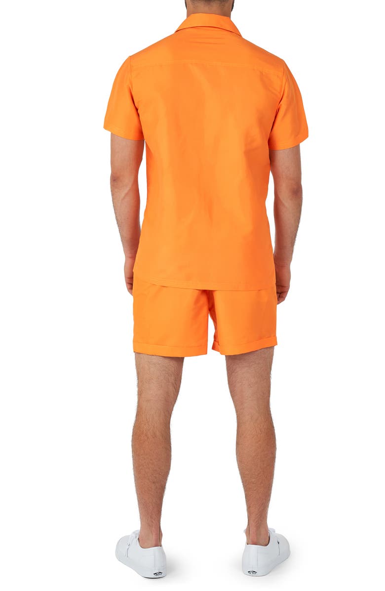 OppoSuits The Orange Short Sleeve Camp Shirt & Drawstring Shorts Set, Alternate, color, 