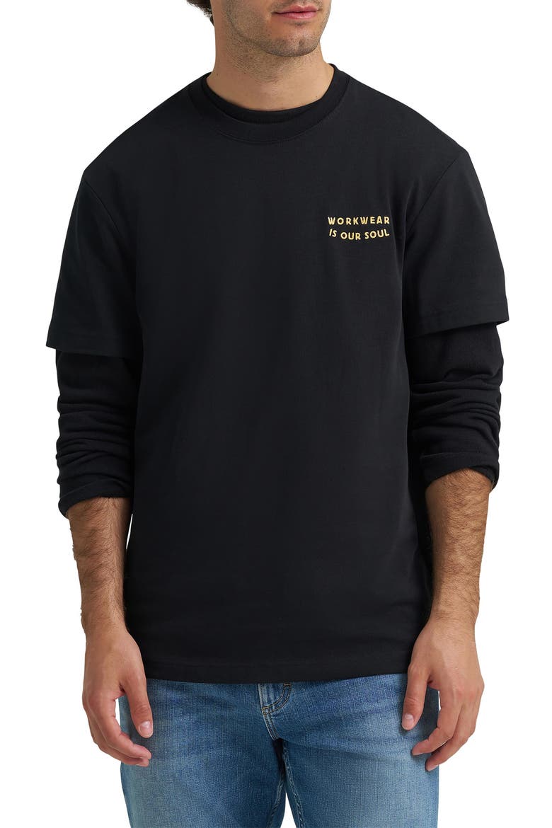 Workwear Uniform Graphic T-Shirt, Main, color, BLACK