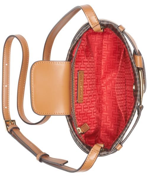 Shop Halston Tasha Crossbody Bag In Brown/oak