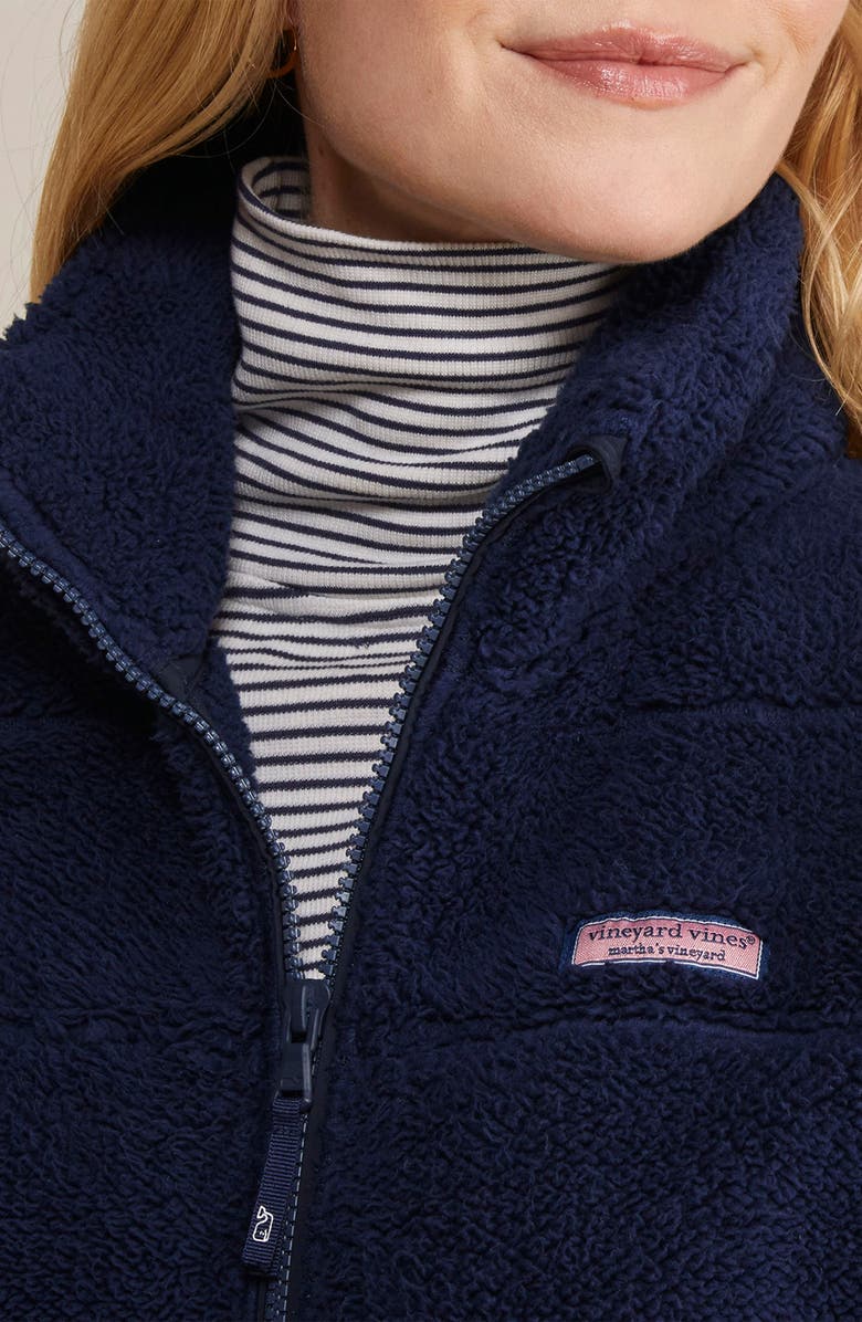 vineyard vines Plush Teddy High Pile Fleece Quarter Zip Pullover, Alternate, color, 