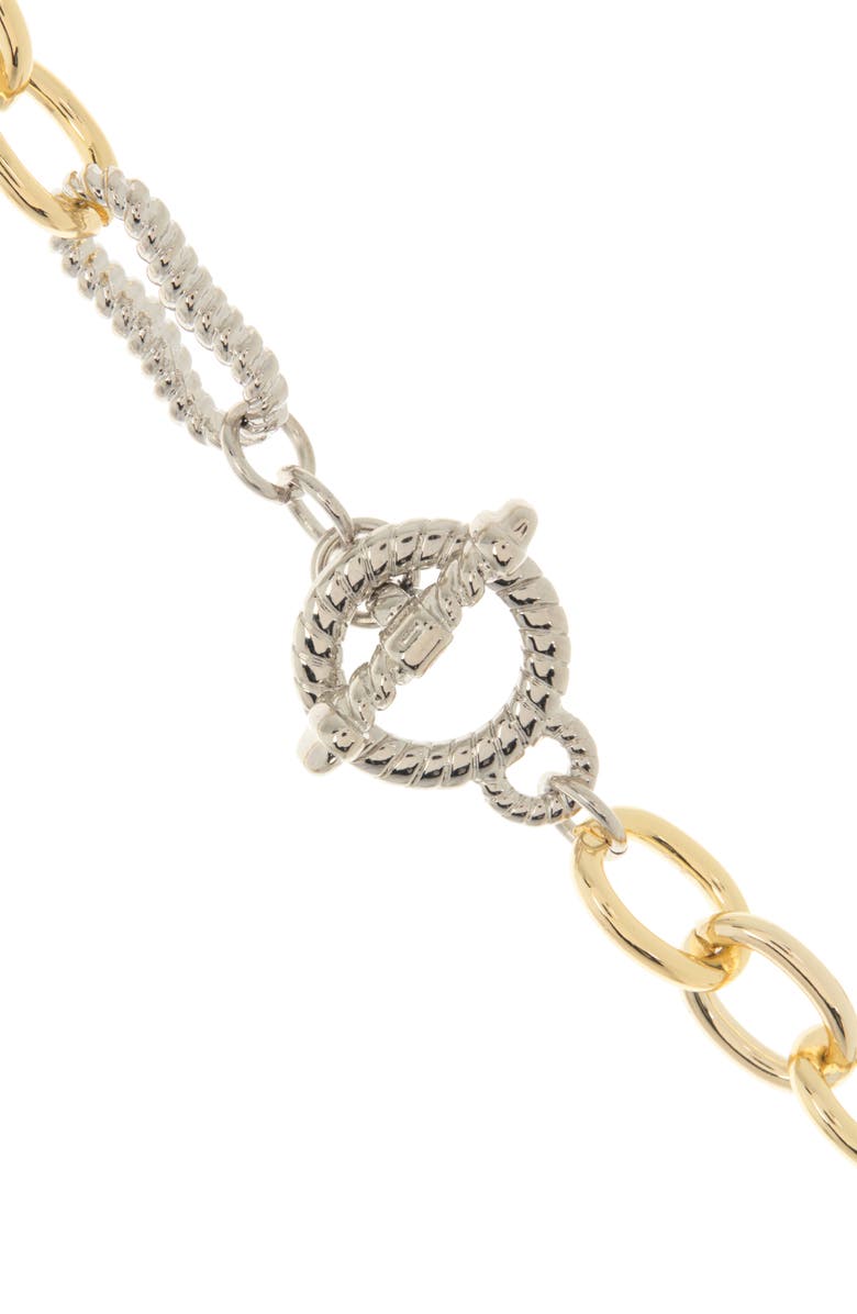 Juvell Two-Tone Twisted Cable Link Necklace, Alternate, color, 