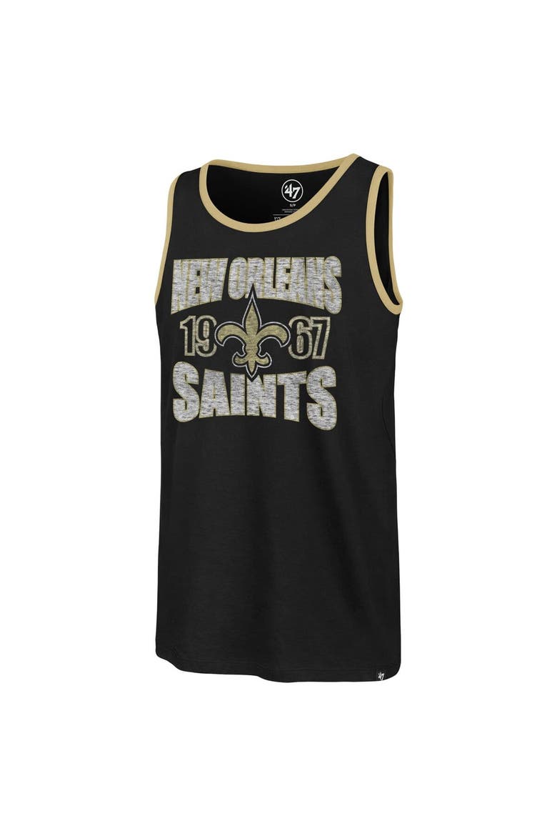 Men's '47 Black New Orleans Saints Upload Franklin Tank Top, Alternate, color, Black
