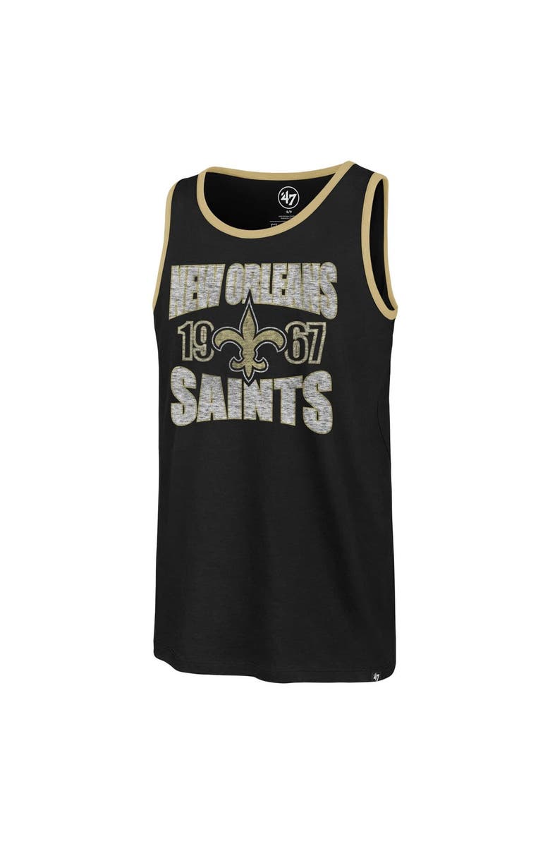 '47 Men's '47 Black New Orleans Saints Upload Franklin Tank Top, Alternate, color, Black