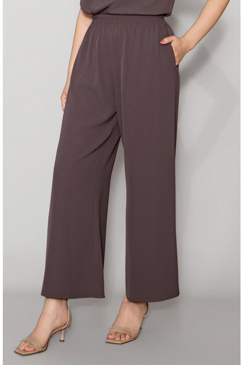 Luxe Crepe Wide Leg Pants, Alternate, color, ROBUST GREY