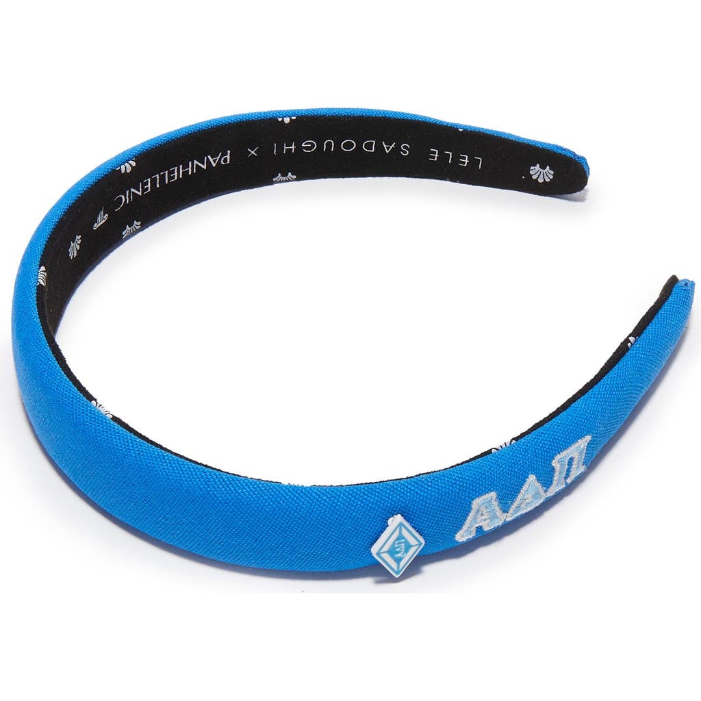 Lele Sadoughi Alpha Delta Pi Charlotte Headband In Brown