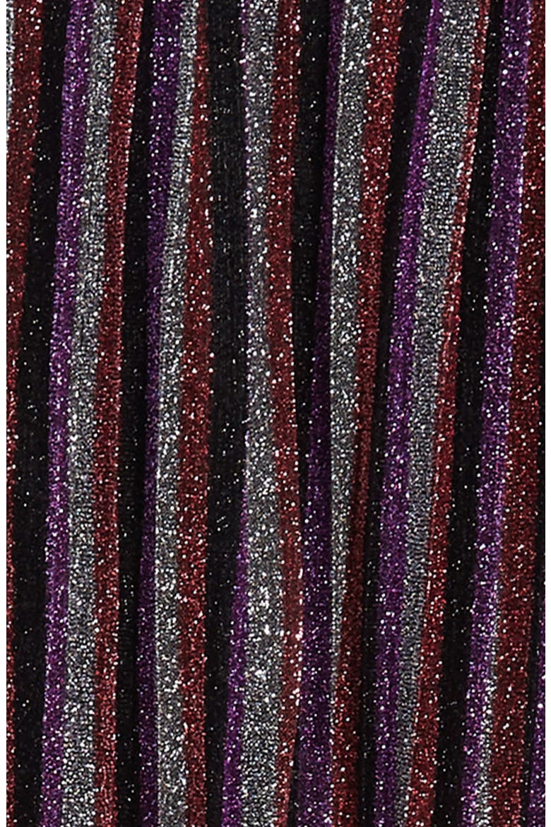 Shimmer Stripe Shift Dress, Alternate, color, MULTI BLACK