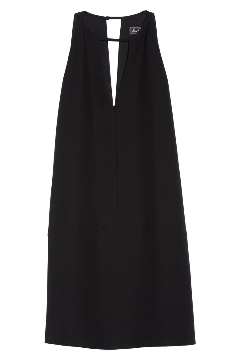 Keyhole Shift Dress, Alternate, color, BLACK