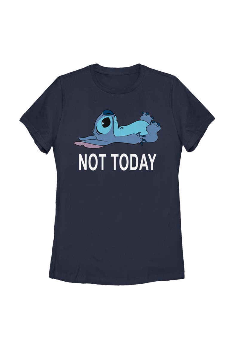 Women's Lilo & Stitch Not Today  Graphic T-Shirt, Main, color, Navy Blue