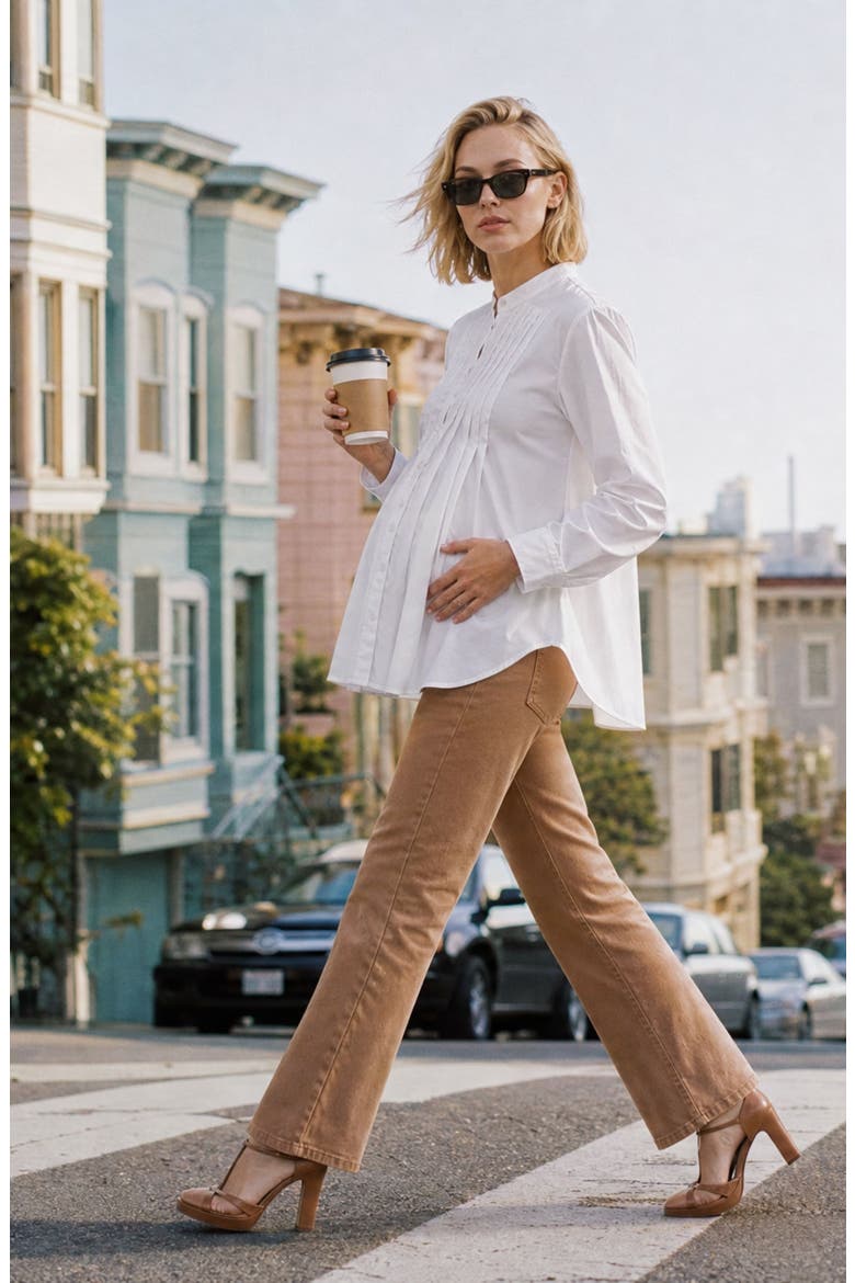 Maternity Pants Regular Fit Isae, Alternate, color, Camel