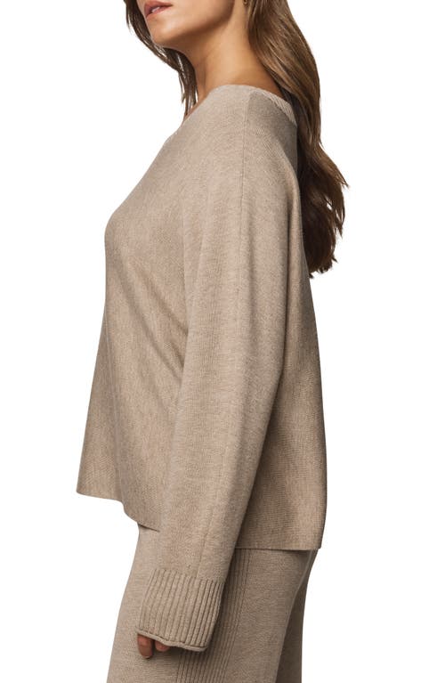 Splendid Georgie Oversize Boat Neck Sweater In Brown