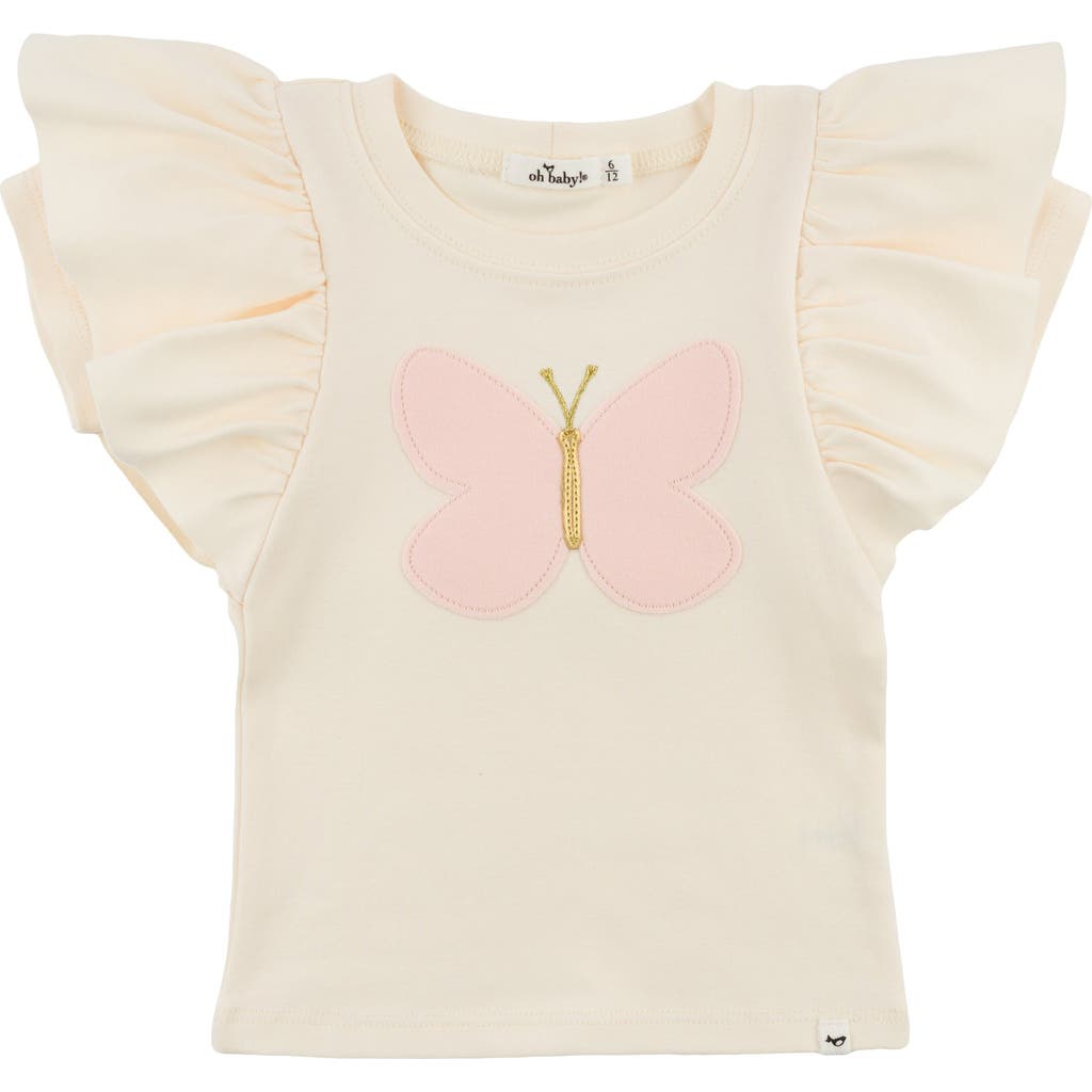 OH BABY OH BABY! BUTTERFLY PINK TERRY WITH GOLD BUTTERFLY TEE