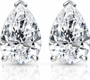 Bliss Diamond 2 Ct Lab Grown Pear Shape Diamond Studs 14k Gold Earrings