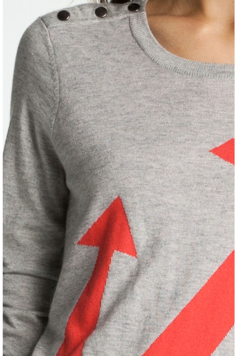 'Valera' Graphic Sweater, Alternate, color, LIGHT HEATHER GREY