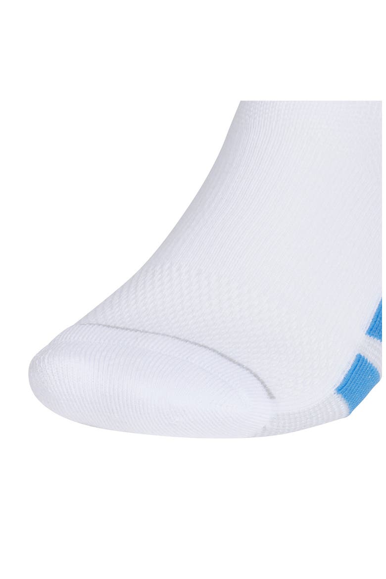 All Day Training 3-Pack No Show Socks, Alternate, color, WHITE/ RAY BLUE/ ORANGE