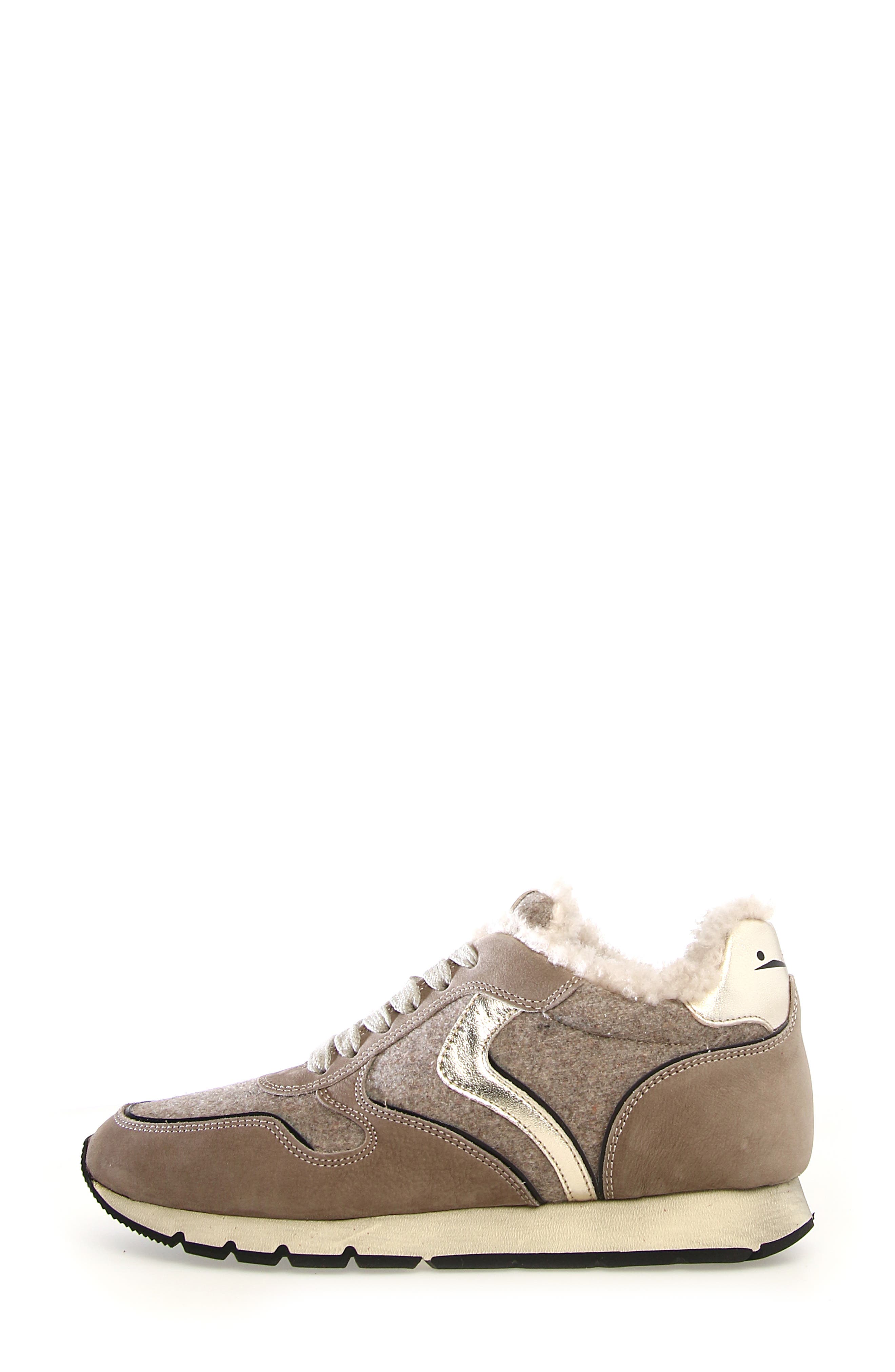 Voile Blanche Julia Genuine Shearling Sneaker, Alternate, color, 
