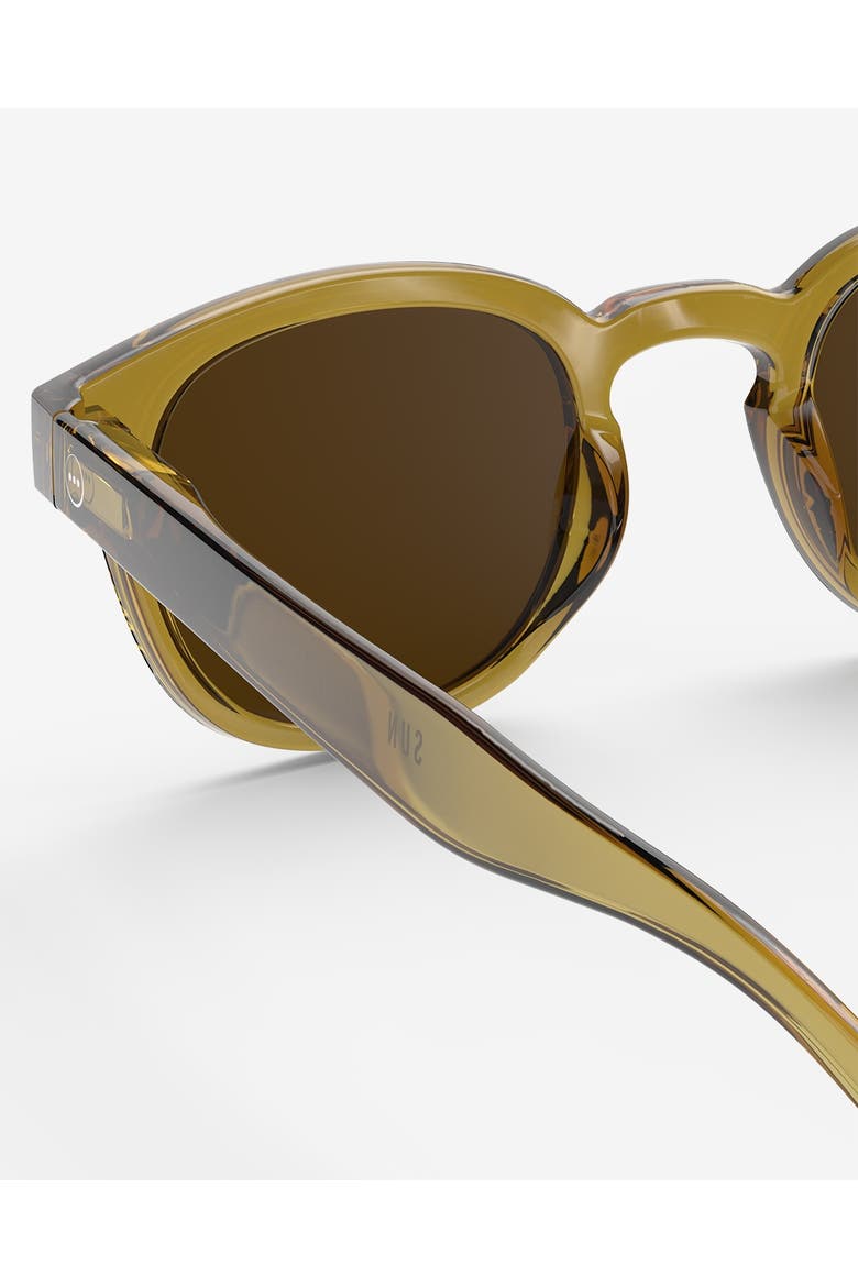 #C 47mm Square Sunglasses, Alternate, color, Golden Green