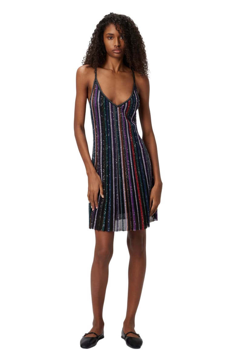 Missoni Mini Dress With Interlaced Straps, Main, color, Multicoloured
