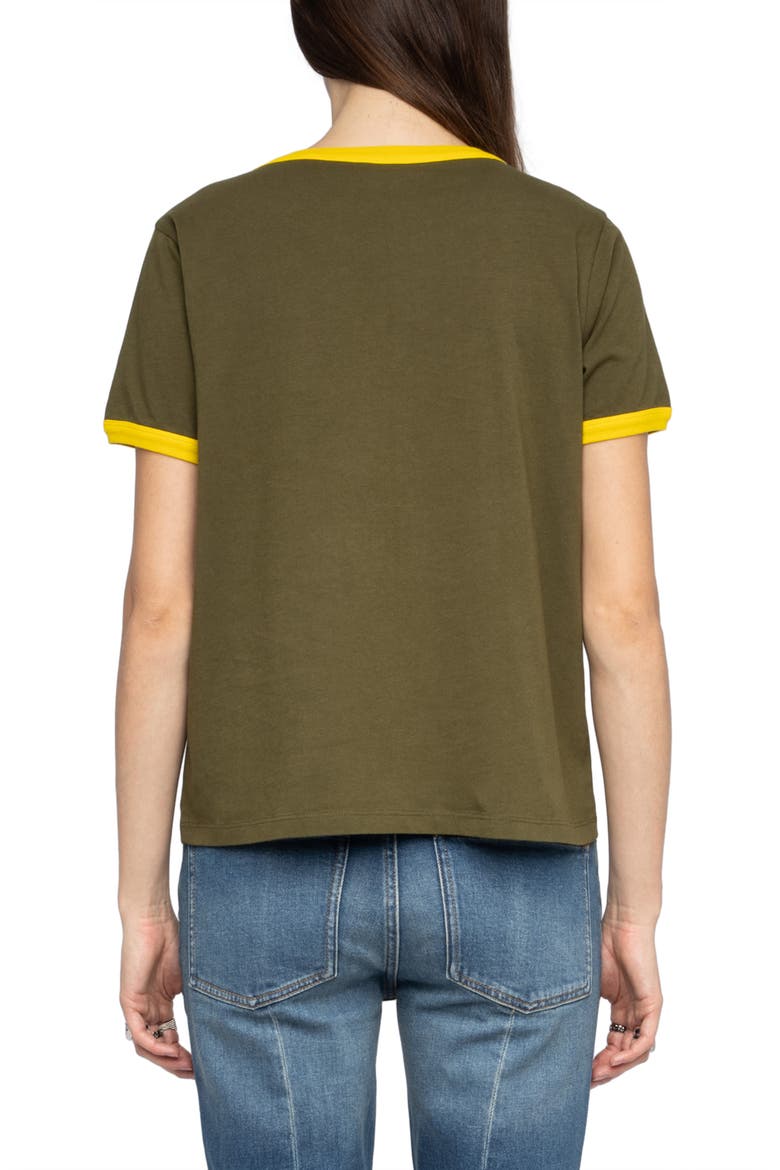 Alys Voltaire Paris Appliqué Cotton Graphic T-Shirt, Alternate, color, TILLEUL