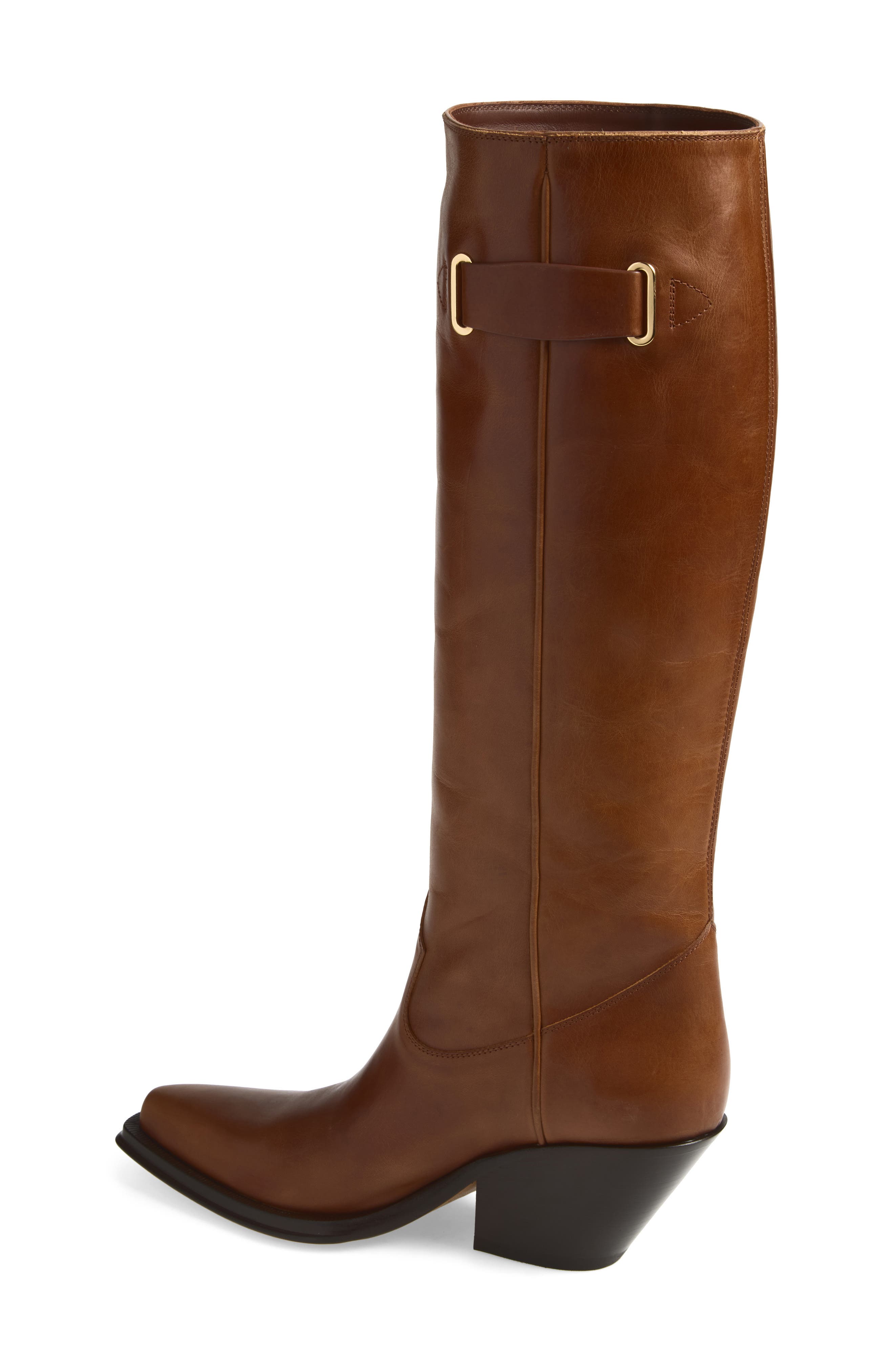 Azelan Knee High Boot, Alternate, color, AMBER BROWN