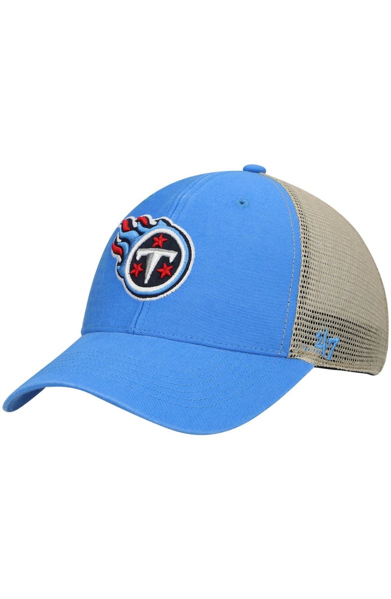 '47 Men's '47 Light Blue Tennessee Titans Flagship MVP Snapback Hat, Main, color, 