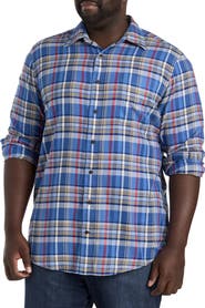 Nautica Big & Tall Plaid Sport Shirt