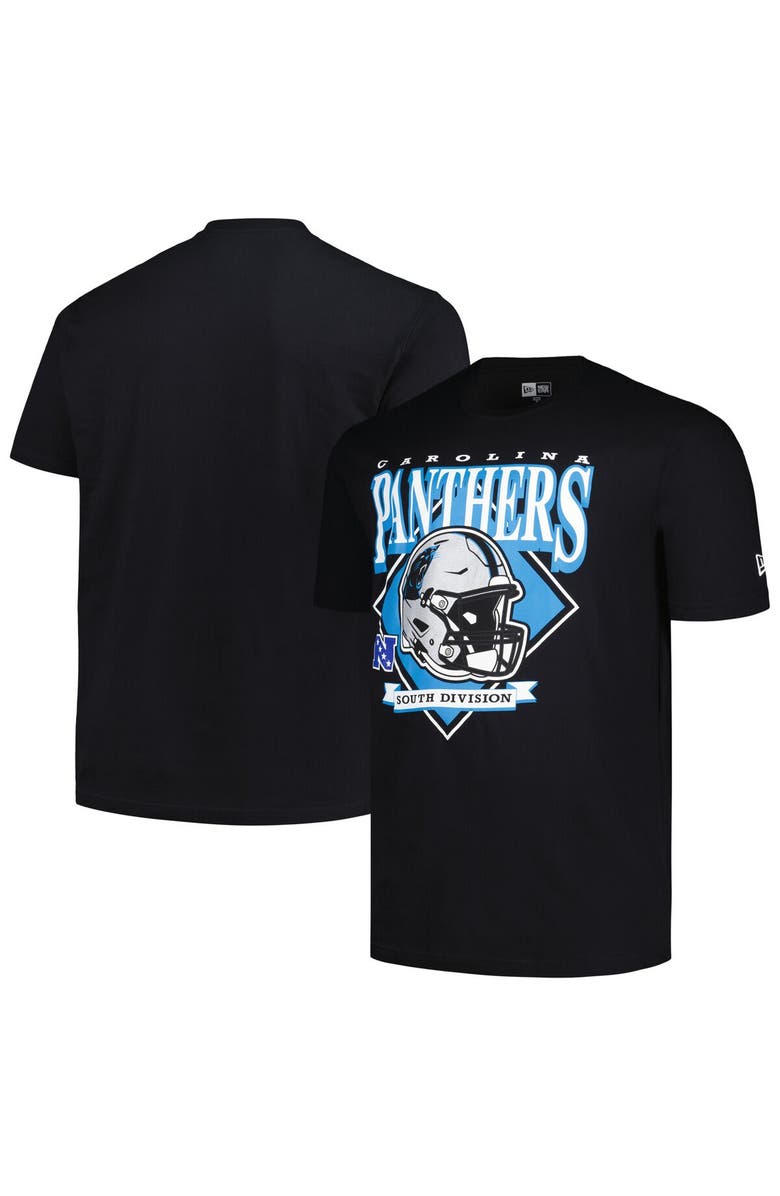 New Era Men's New Era  Black Carolina Panthers Big & Tall Helmet T-Shirt, Main, color, 