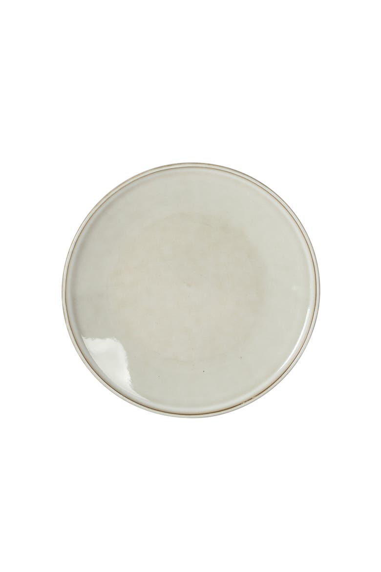 White Sands Plates and Bowls Sets, Stoneware Dinnerware Sets, Reactive Glaze Dish Set - Moonstone White, Alternate, color, Ash