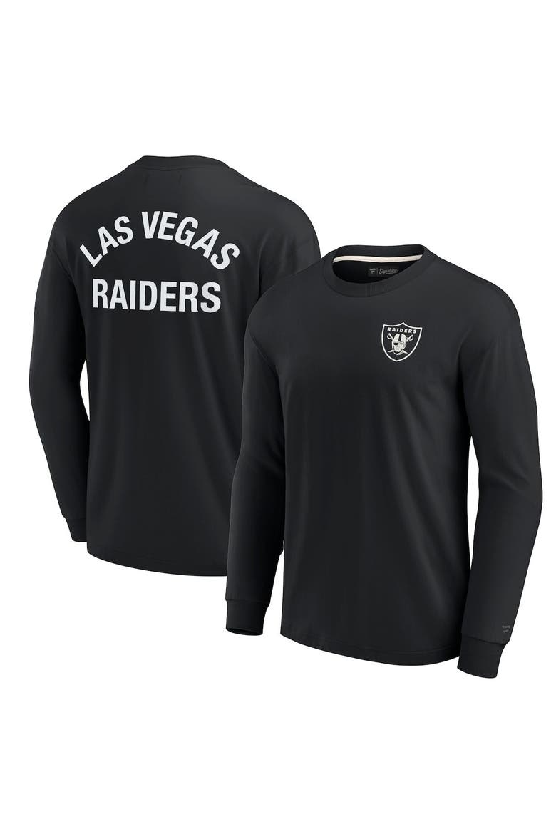 Unisex Fanatics Signature Black Las Vegas Raiders Elements Super Soft Long Sleeve T-Shirt, Main, color, Black