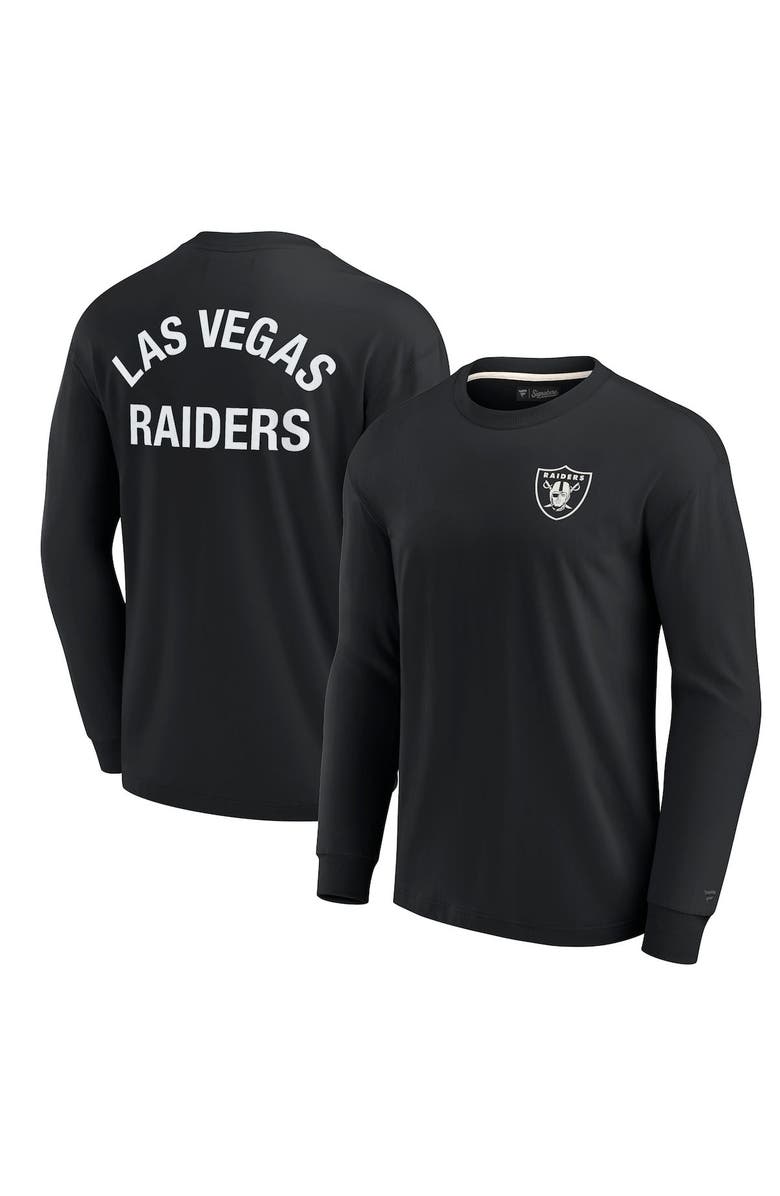 Fanatics Signature Unisex Fanatics Signature Black Las Vegas Raiders Elements Super Soft Long Sleeve T-Shirt, Main, color, Black