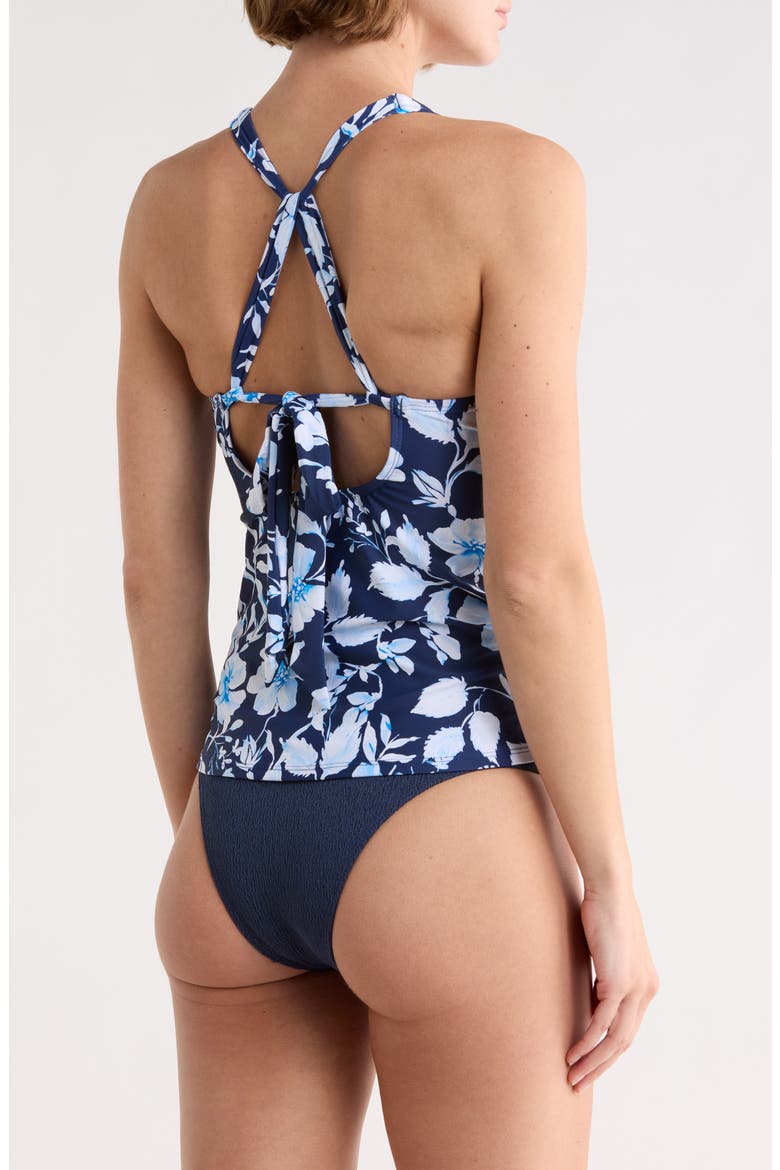 Louise Wrap Tankini Bikini Top, Alternate, color, PANTHEON BLUE