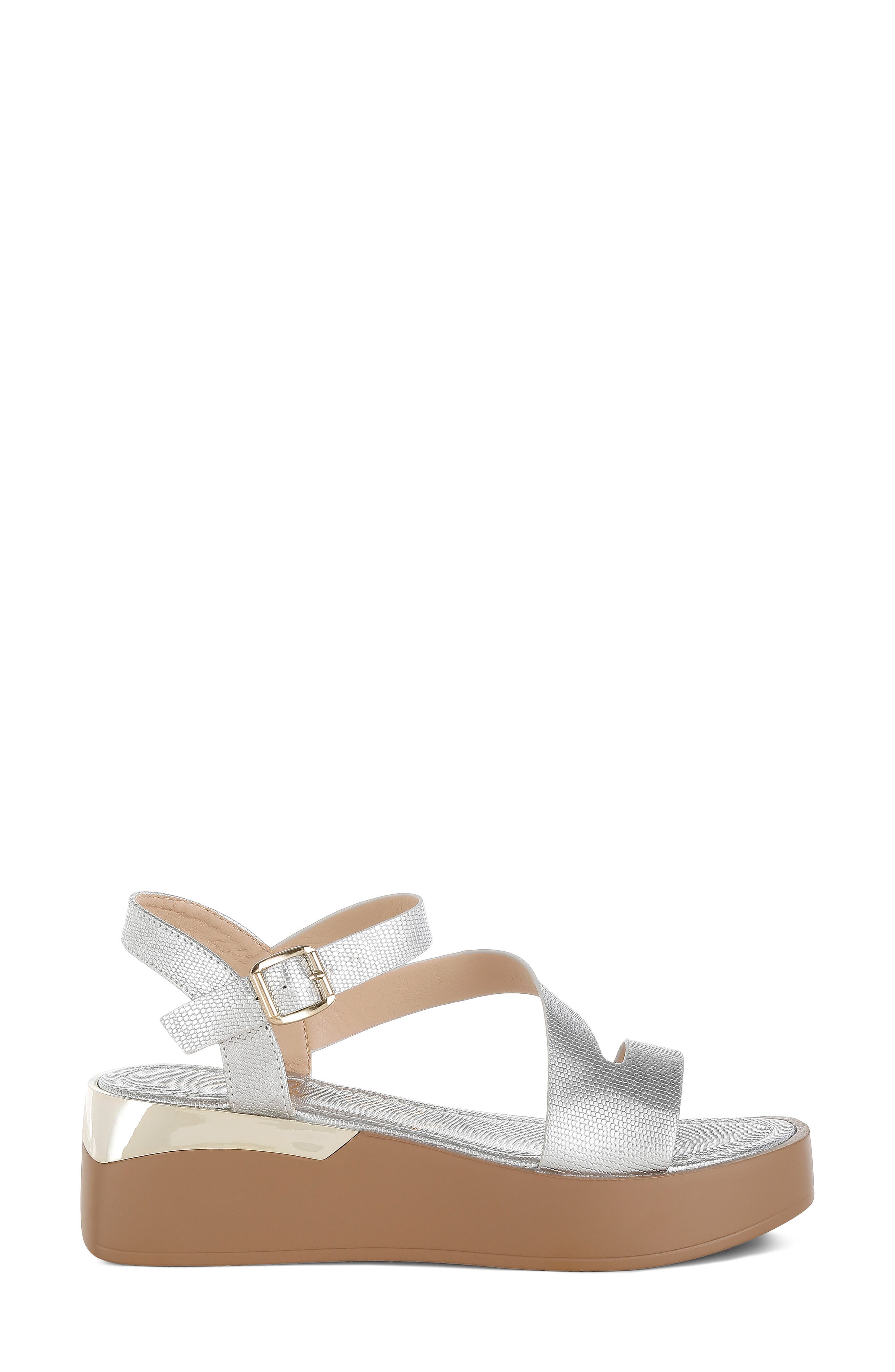 Ronja Platform Sandal, Alternate, color, SILVER