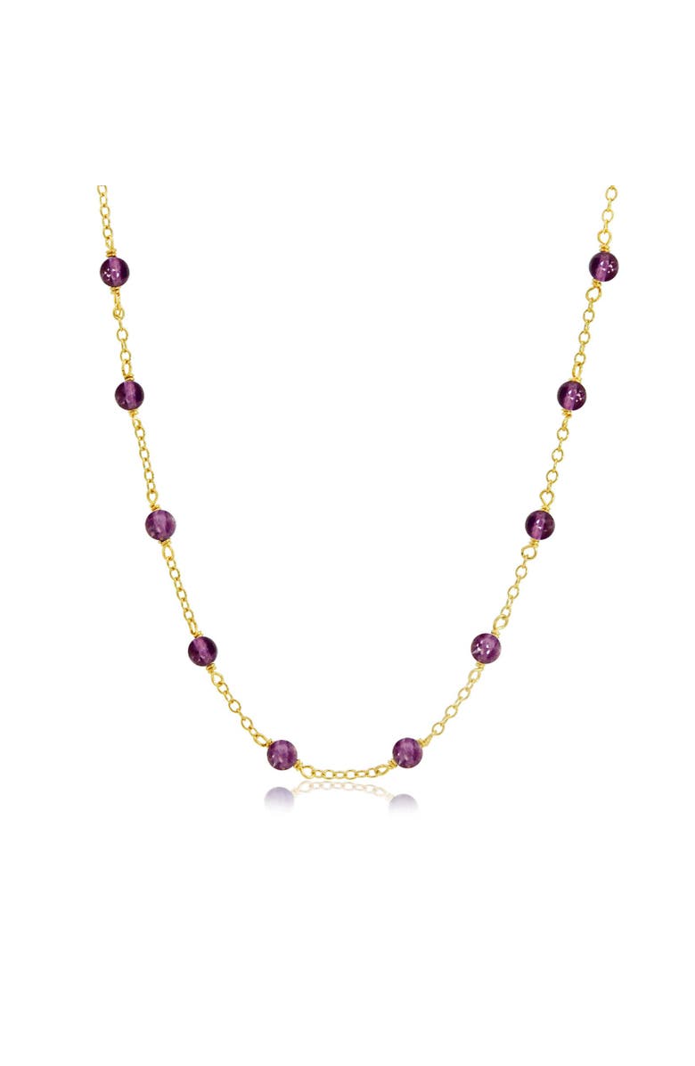 The Lovery Fine Jewelry Amethyst Bead Chain Necklace, Main, color, Amethyst