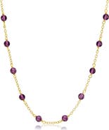 The Lovery Fine Jewelry Amethyst Bead Chain Necklace