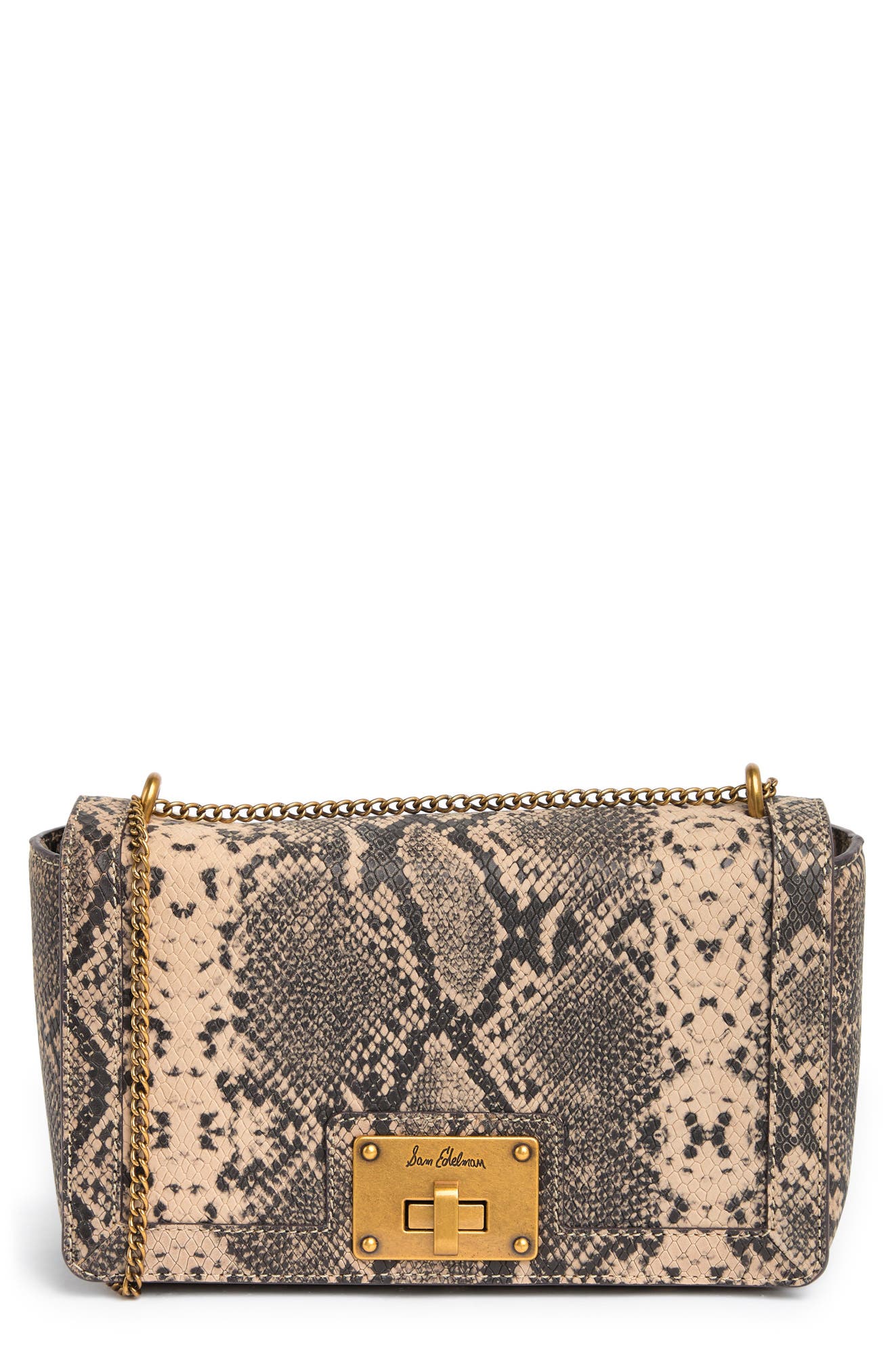 Sam Edelman Sophia Snake Print Leather Crossbody Bag (Women ...