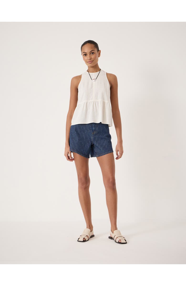 Hush Nomie Linen Blend Peplum Top, Alternate, color, White