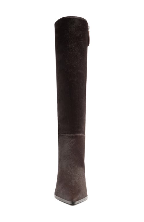 Schutz Mikki Up Block Pointed Toe Knee High Boot In Black