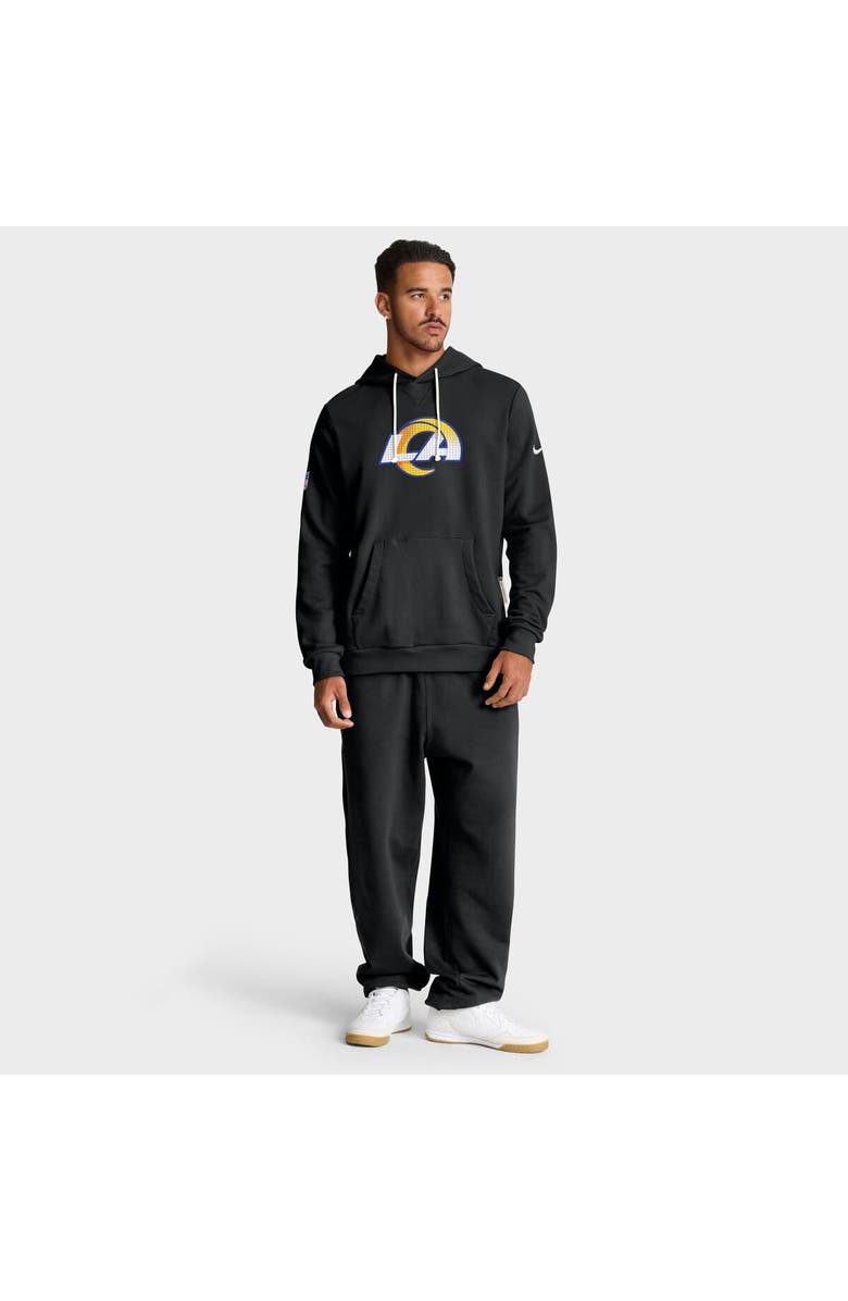 Nike Men's Nike Black Los Angeles Rams Sideline Standard Issue Initial Home Dri-FIT Hoodie, Alternate, color, Black